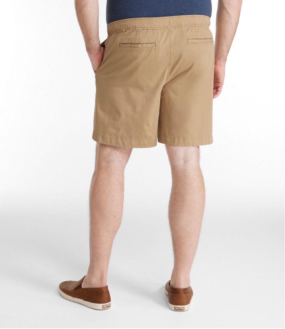 L.L.Bean Men's Lakewashed Stretch Khaki Shorts, Pull-On, 8" CLOTHING|SALE