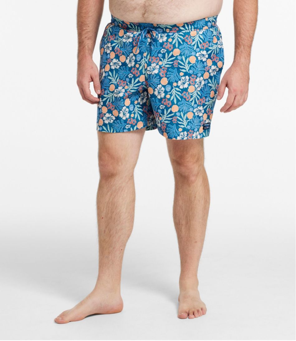 L.L.Bean Men's Vacationland Stretch Swim Trunks, Print, 6" CLOTHING|SALE