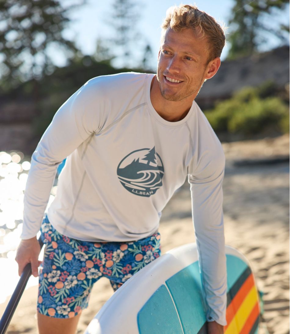 L.L.Bean Men's Vacationland Stretch Swim Trunks, Print, 6" CLOTHING|SALE