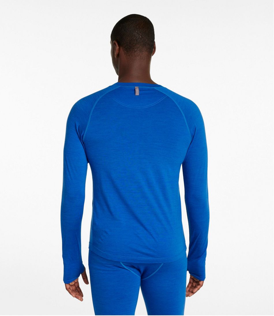 L.L.Bean Men's Cresta Ultralight 150 Crew Top, Stripe CLOTHING