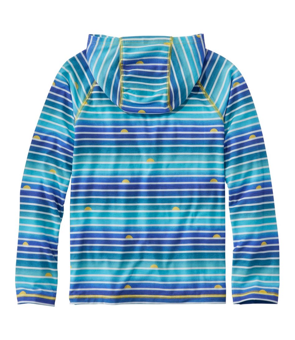 L.L.Bean Kids' Everyday SunSmart® Hooded Tee, Long-Sleeve Stripe CLOTHING|SALE