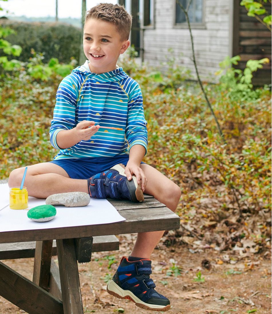 L.L.Bean Kids' Everyday SunSmart® Hooded Tee, Long-Sleeve Stripe CLOTHING|SALE