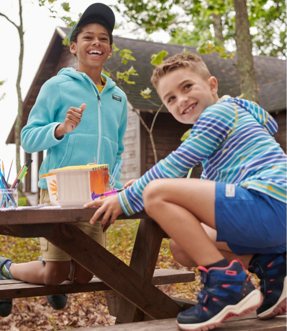 L.L.Bean Kids' Everyday SunSmart® Hooded Tee, Long-Sleeve Stripe CLOTHING|SALE