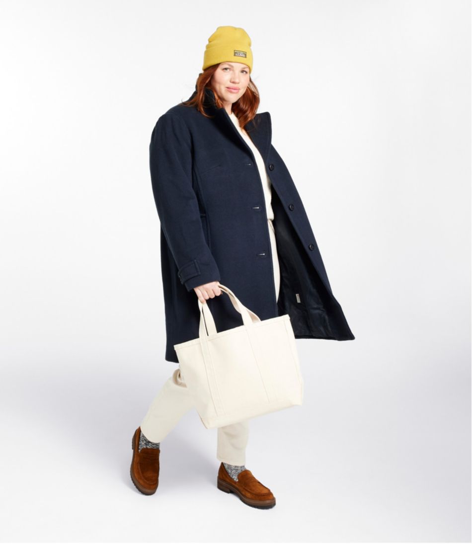 L.L.Bean Women's Classic Lambswool Polo Coat, Three-Quarter Length OUTERWEAR