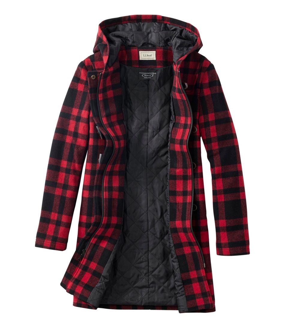 L.L.Bean Women's Classic Lambswool Duffel Coat, Pattern OUTERWEAR