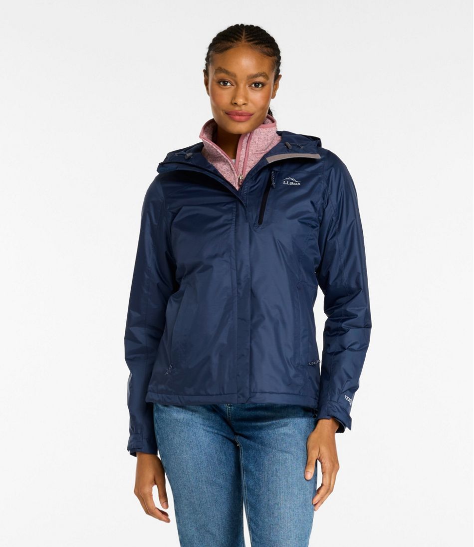 L.L.Bean Women's Trail Model Rain Jacket, Fleece-Lined OUTERWEAR