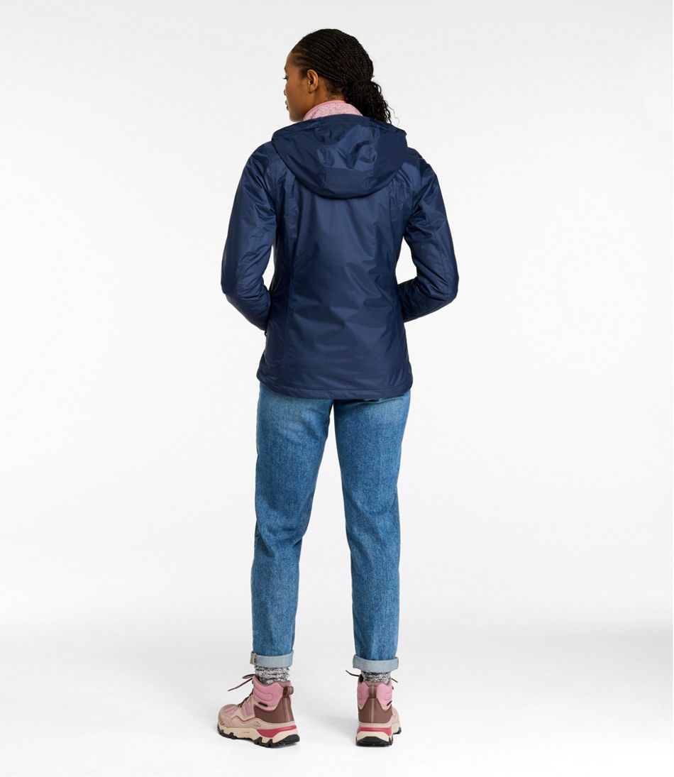 L.L.Bean Women's Trail Model Rain Jacket, Fleece-Lined OUTERWEAR