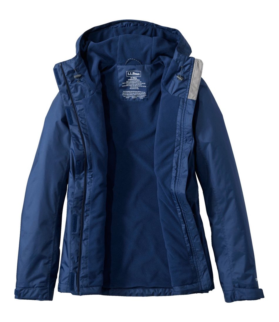 L.L.Bean Women's Trail Model Rain Jacket, Fleece-Lined OUTERWEAR