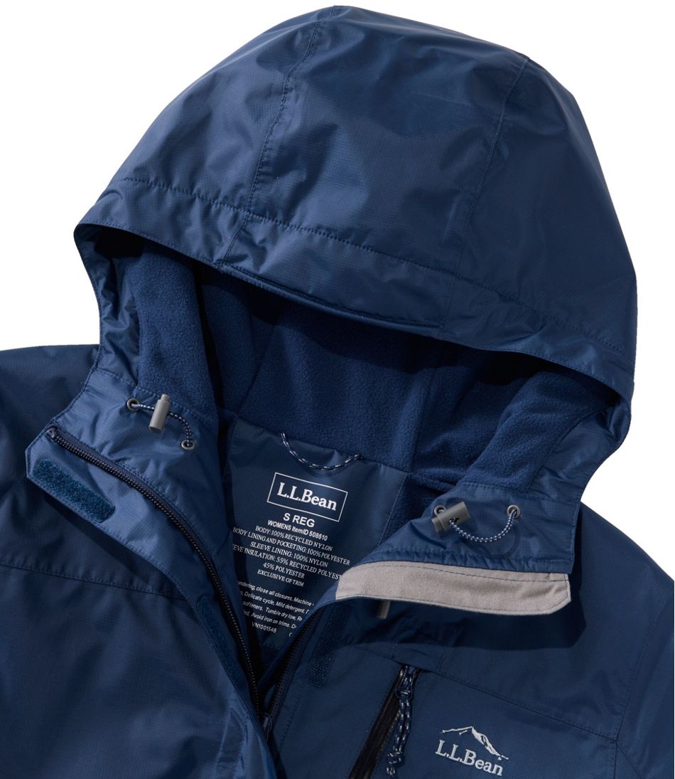 L.L.Bean Women's Trail Model Rain Jacket, Fleece-Lined OUTERWEAR