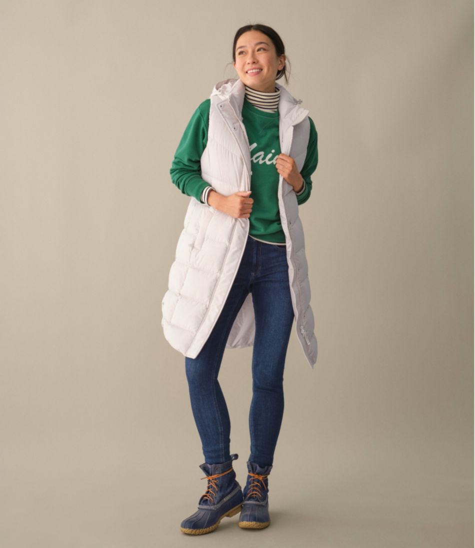 L.L.Bean Women's Popham Puffer Long Vest OUTERWEAR