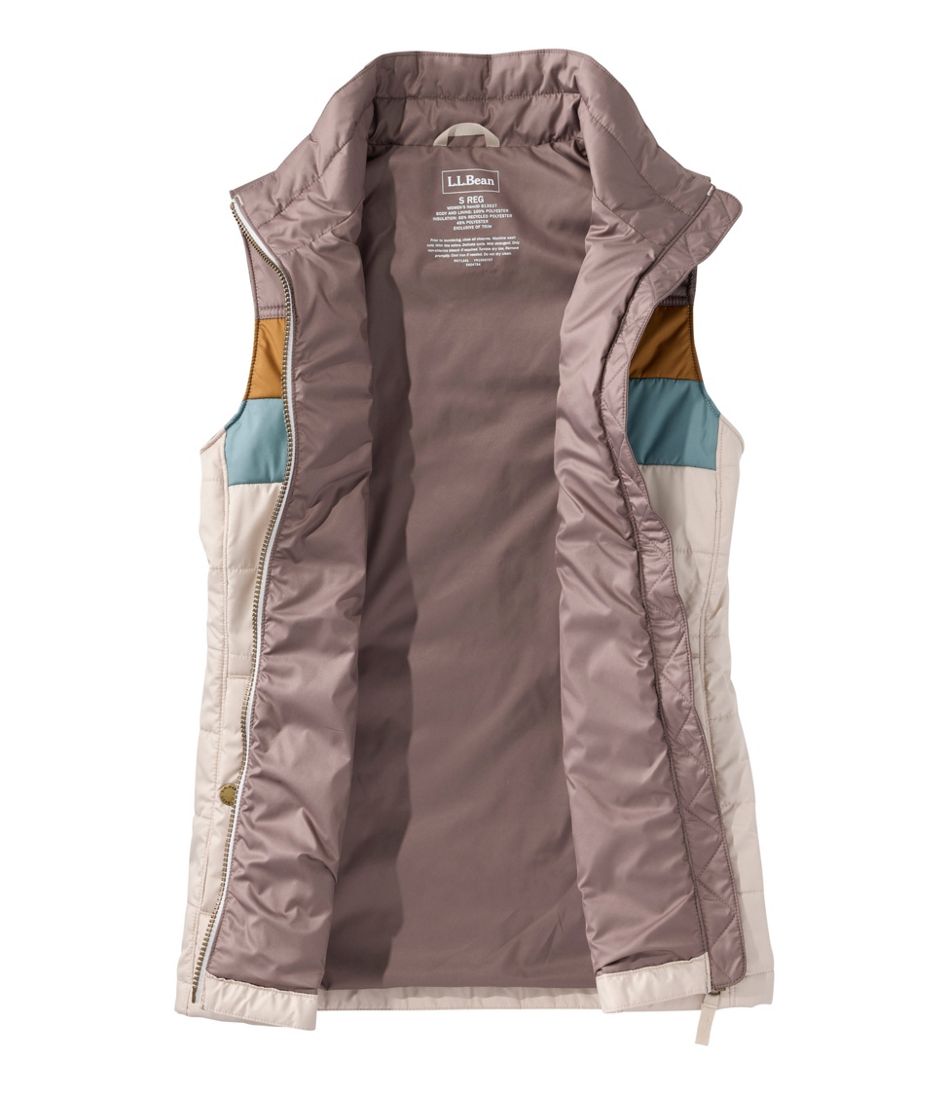 L.L.Bean Women's Mountain Classic Puffer Vest, Colorblock OUTERWEAR|SALE