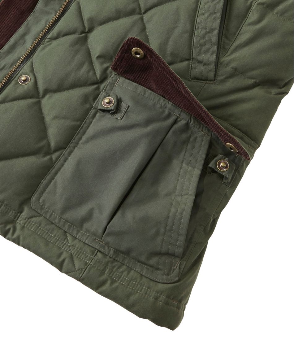 L.L.Bean Women's Upcountry Waxed Cotton Down Vest OUTERWEAR|OUTDOOR EQUIPMENT