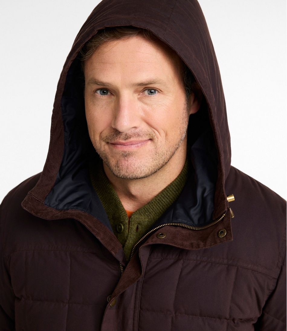 L.L.Bean Men's Upcountry Waxed Down Hooded Jacket OUTERWEAR|OUTDOOR EQUIPMENT