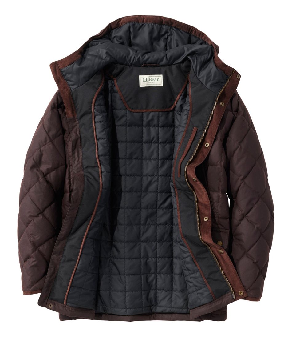 L.L.Bean Men's Upcountry Waxed Down Hooded Jacket OUTERWEAR|OUTDOOR EQUIPMENT
