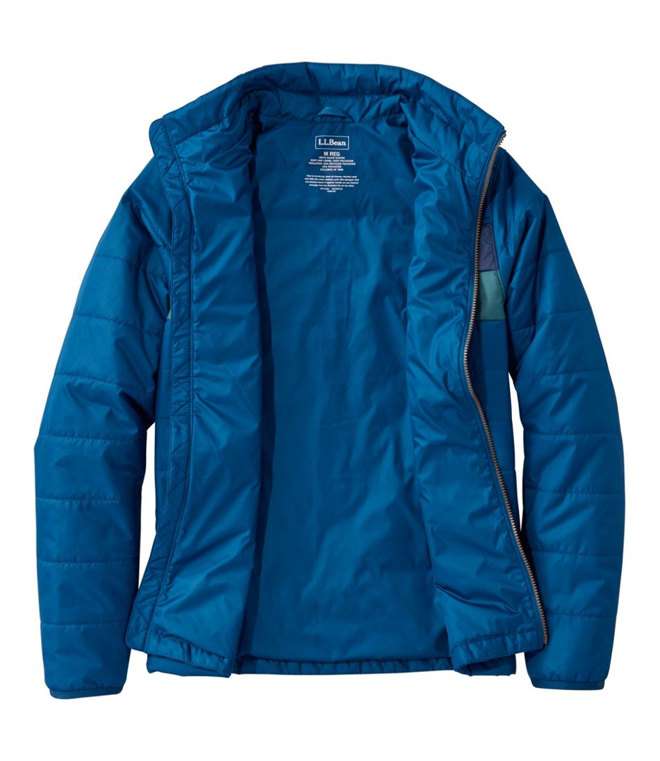 L.L.Bean Men's Mountain Classic Puffer Jacket, Colorblock OUTERWEAR|SALE