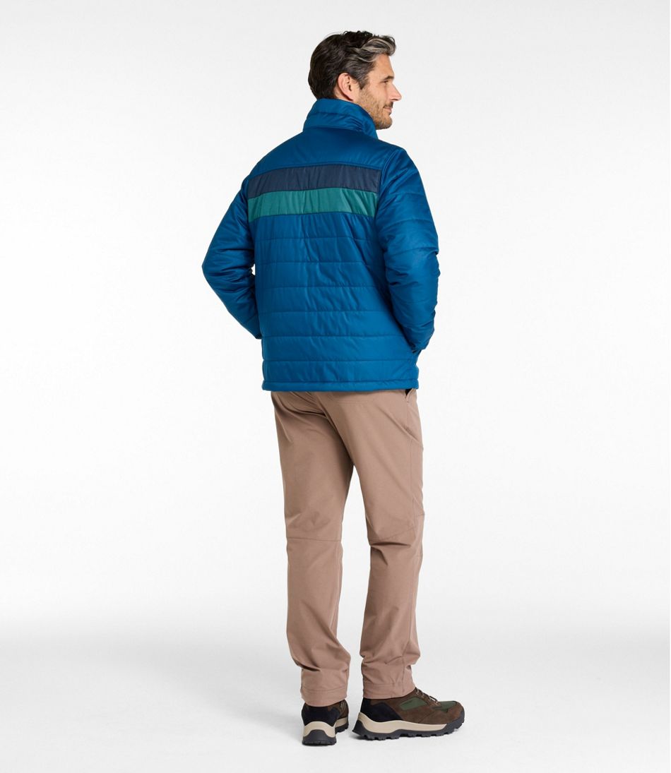 L.L.Bean Men's Mountain Classic Puffer Jacket, Colorblock OUTERWEAR|SALE