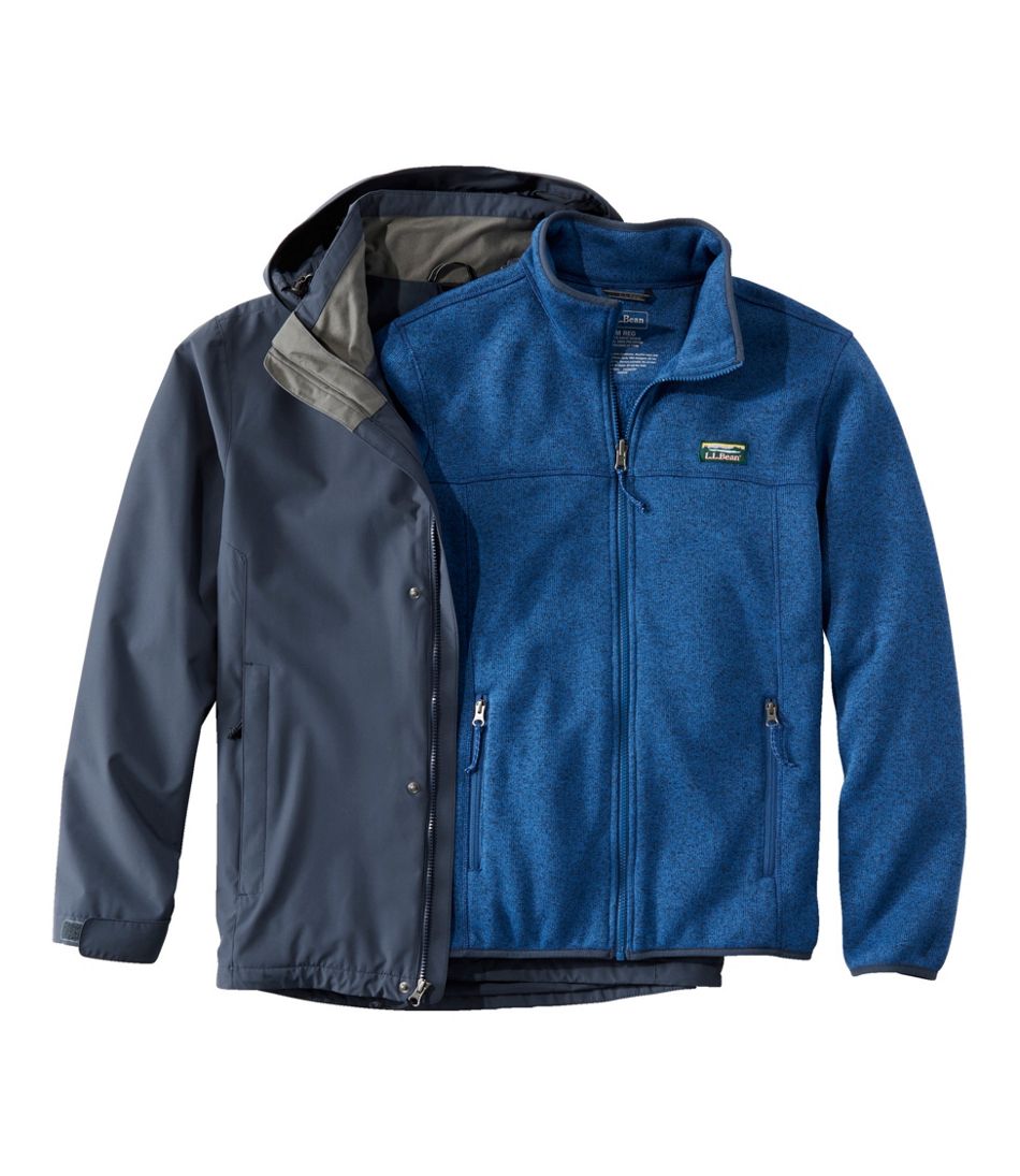 L.L.Bean Men's Sweater Fleece 3-in-1 Jacket OUTERWEAR