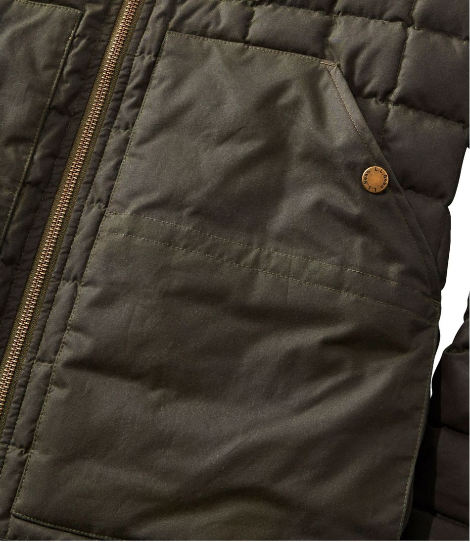 L.L.Bean Men's Upcountry Waxed Cotton Down Sweater OUTERWEAR