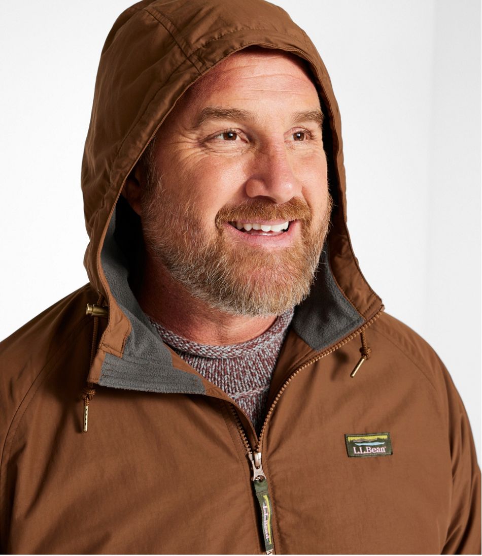 L.L.Bean Men's Insulated 3-Season Bomber Hooded Jacket, Colorblock OUTERWEAR