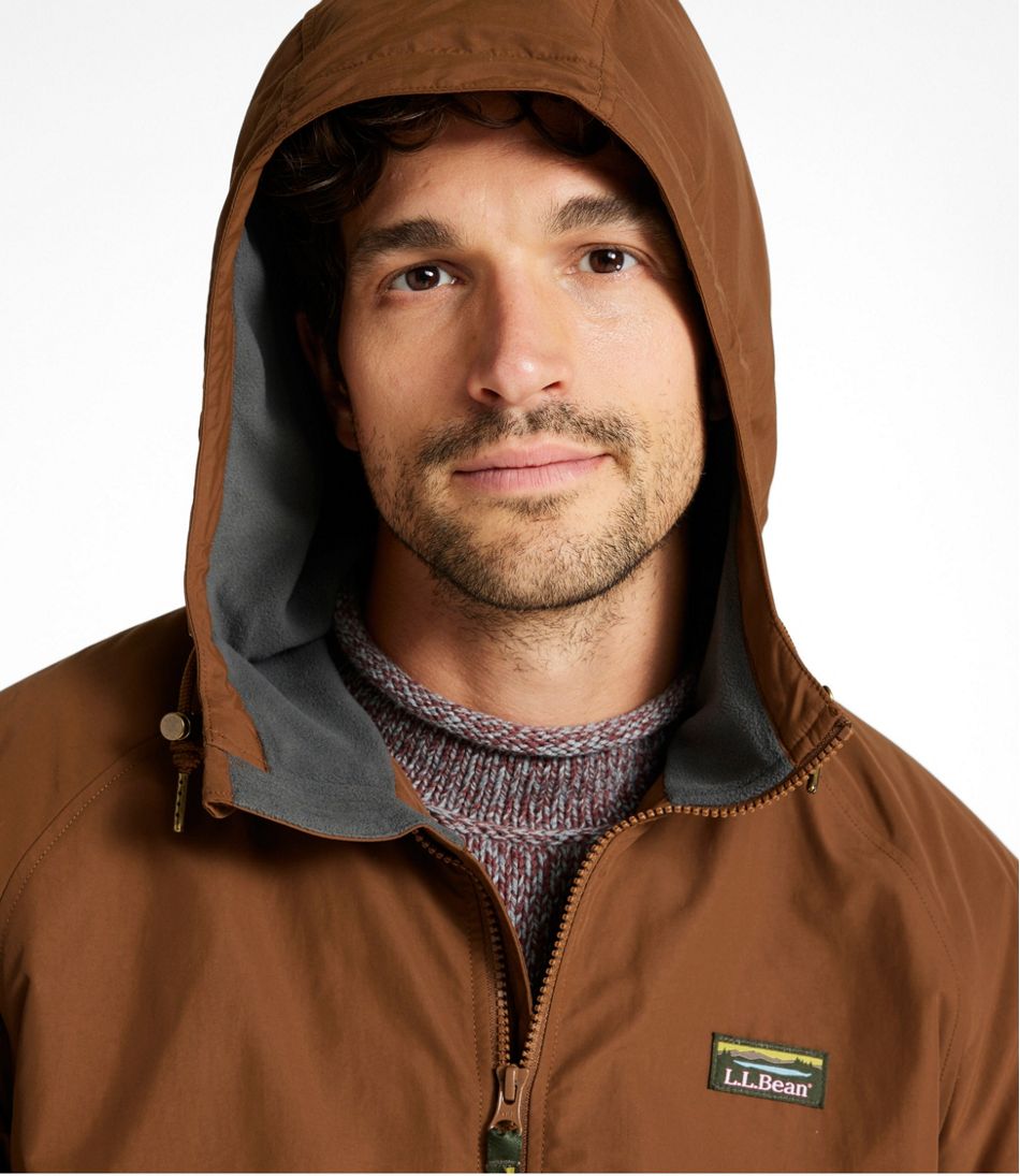 L.L.Bean Men's Insulated 3-Season Bomber Hooded Jacket, Colorblock OUTERWEAR