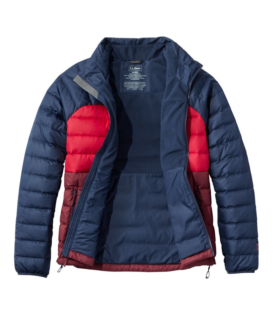 L.L.Bean Men's Bean's Down Jacket, Colorblock OUTERWEAR|SALE