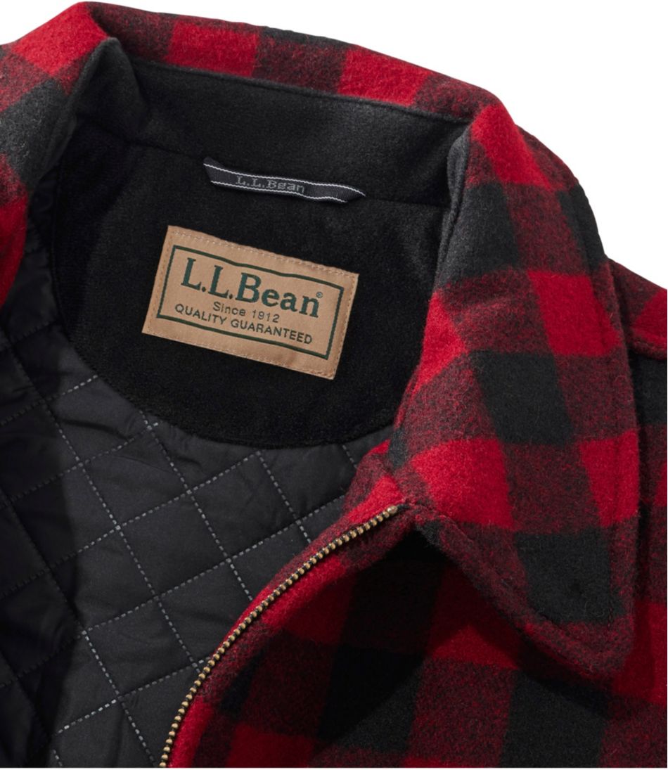 L.L.Bean Men's Maine Guide Zip-Front Jac-Shirt with PrimaLoft, Plaid OUTERWEAR|OUTDOOR EQUIPMENT|SALE