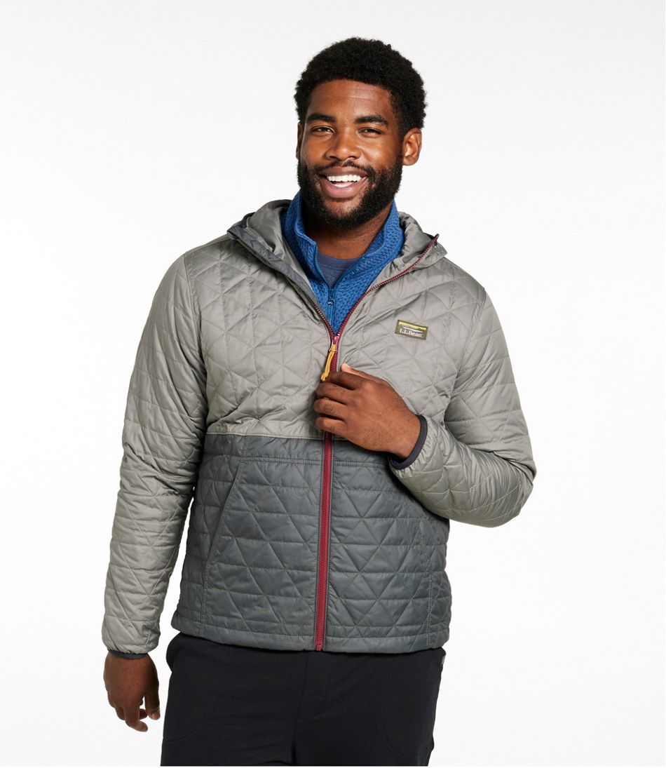 L.L.Bean Men's Katahdin Insulated Hoodie, Colorblock OUTERWEAR