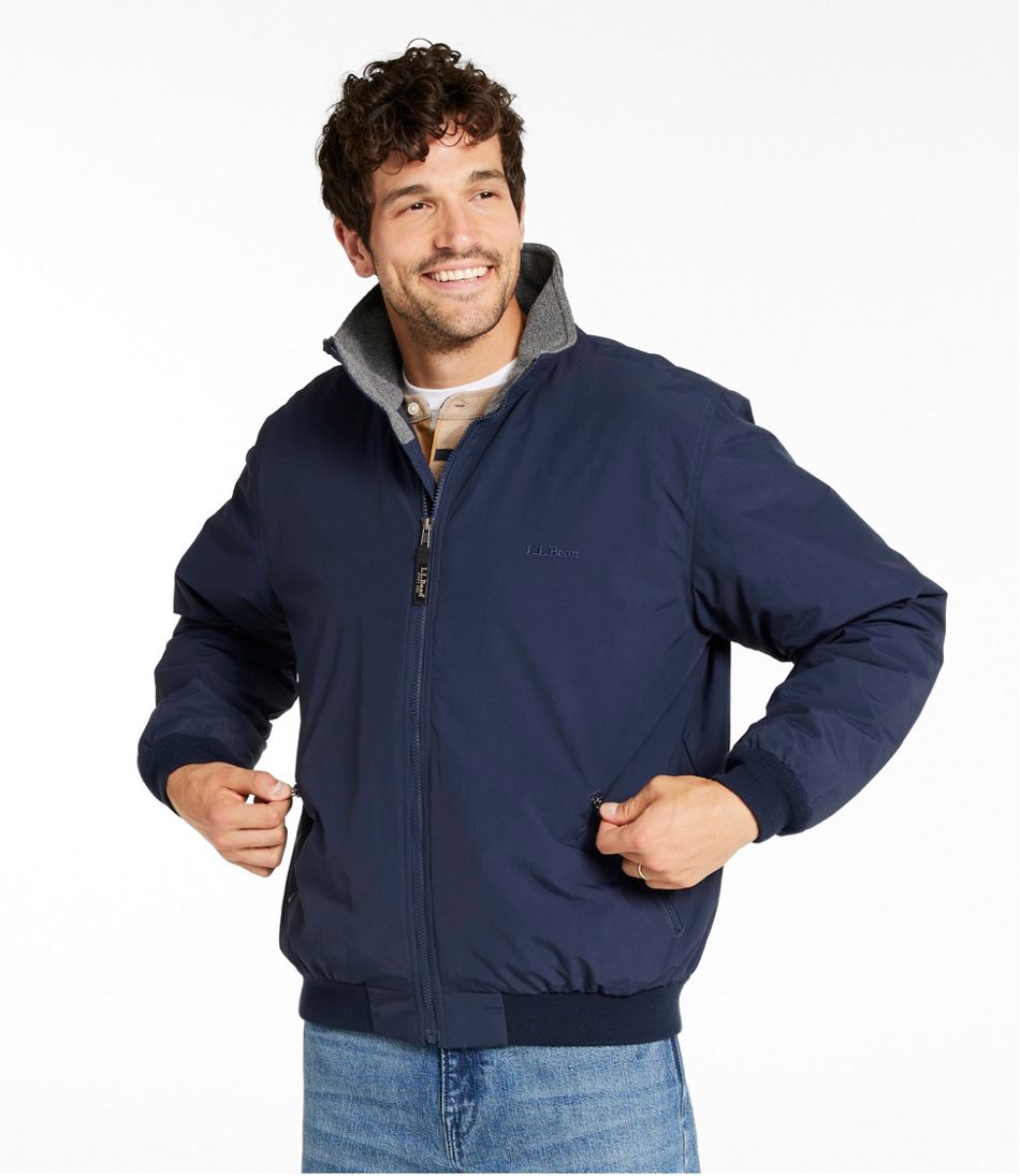 L.L.Bean Men's Warm-Up Jacket, Fleece Lined OUTERWEAR