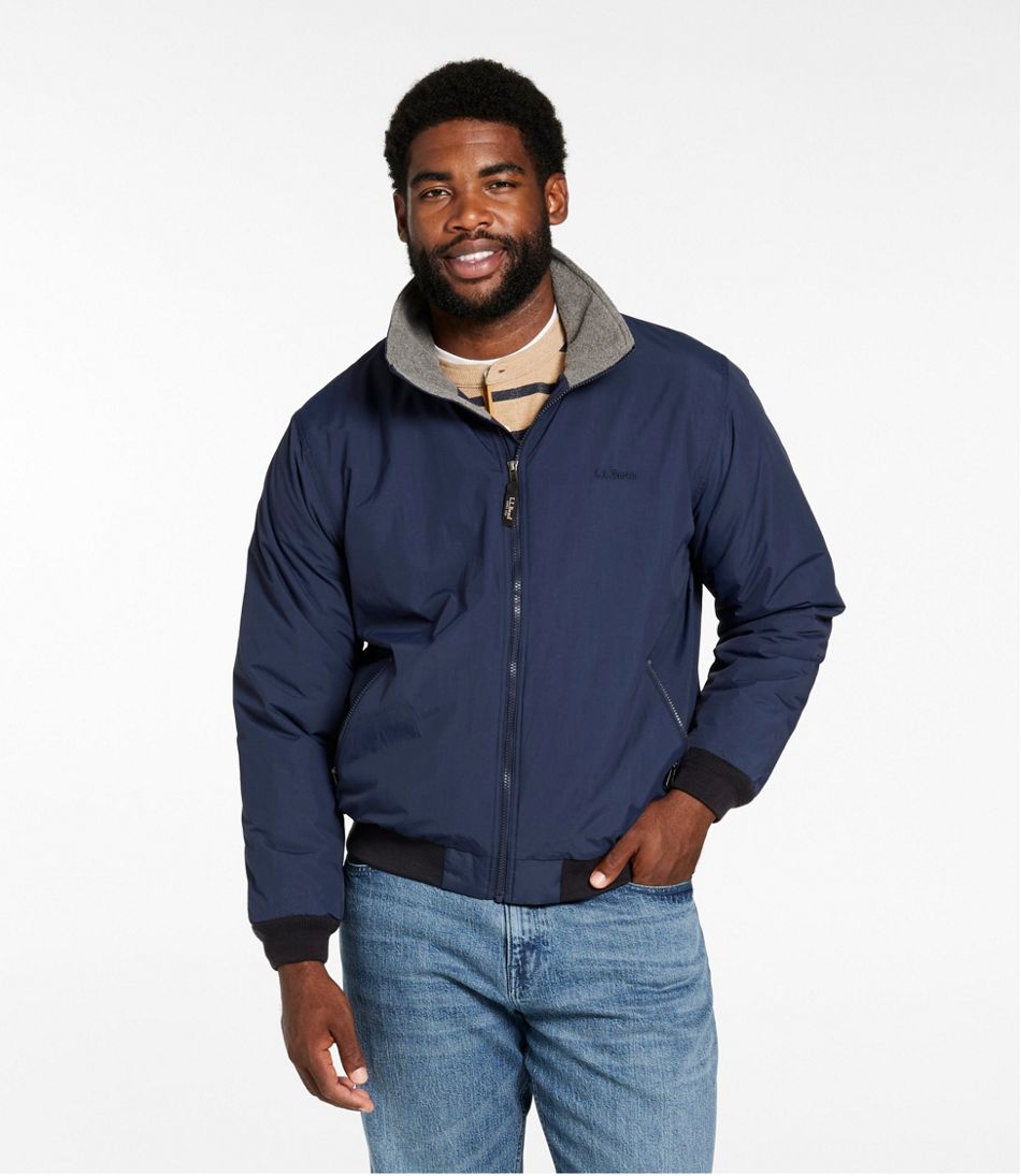 L.L.Bean Men's Warm-Up Jacket, Fleece Lined OUTERWEAR