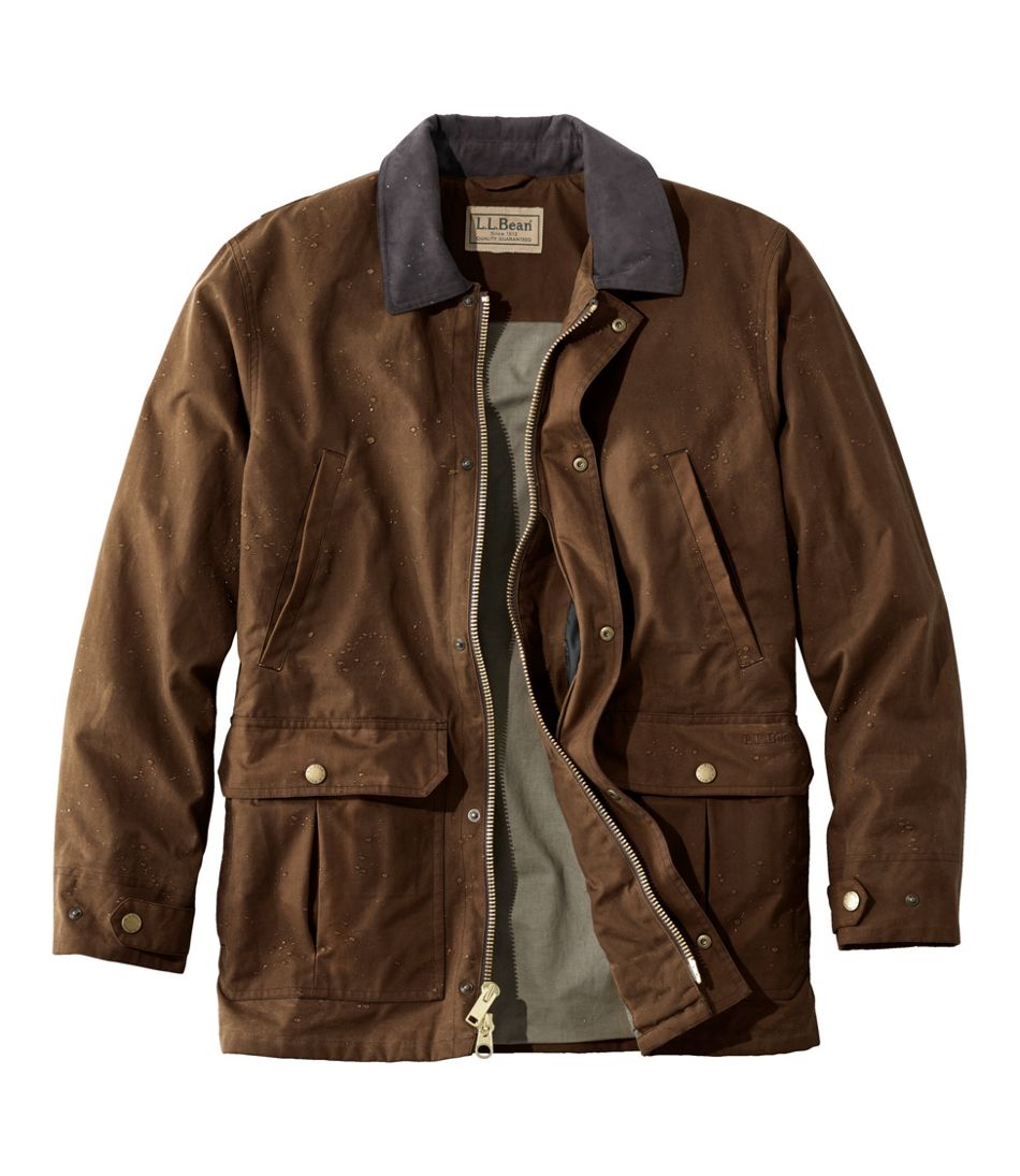 L.L.Bean Men's Double L Waxed-Cotton Upland Coat OUTERWEAR|OUTDOOR EQUIPMENT