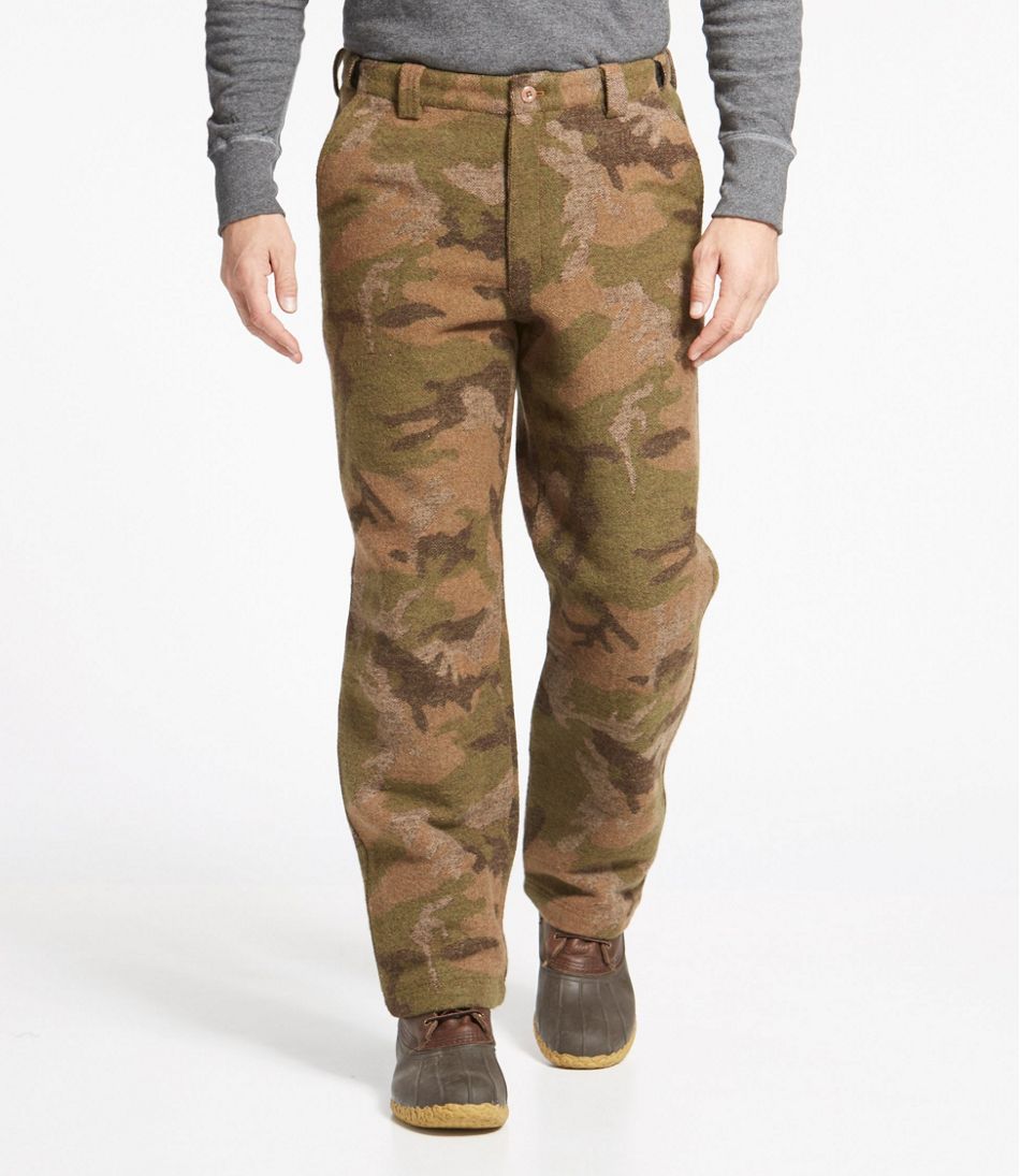 L.L.Bean Men's Maine Guide Wool Pants with PrimaLoft, Camouflage OUTERWEAR|OUTDOOR EQUIPMENT|SALE