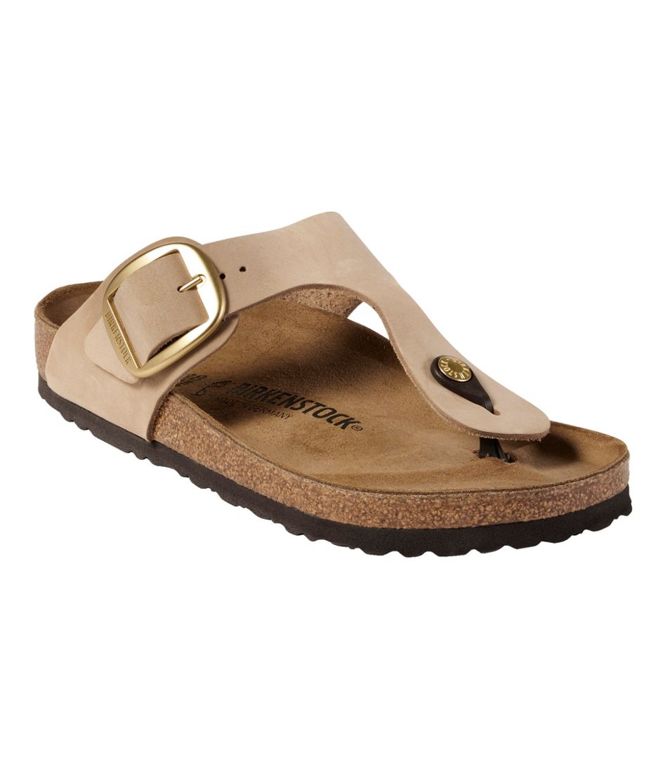 L.L.Bean Women's Birkenstock Big Buckle Gizeh Sandals, Nubuck FOOTWEAR