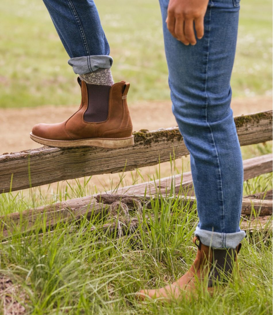 L.L.Bean Men's Stonington Chelsea Boots, Leather FOOTWEAR
