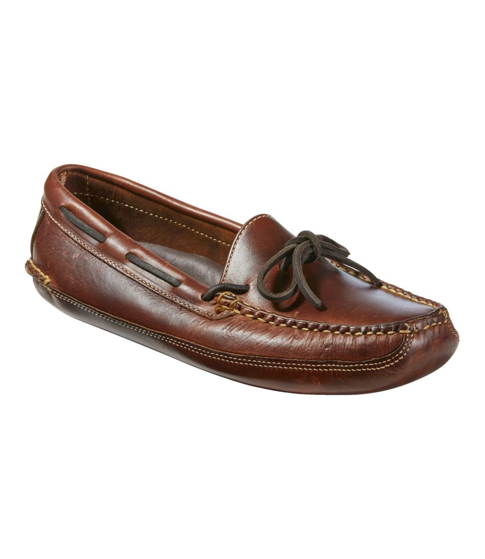 L.L.Bean Men's Leather Double-Sole Slippers, Leather-Lined FOOTWEAR