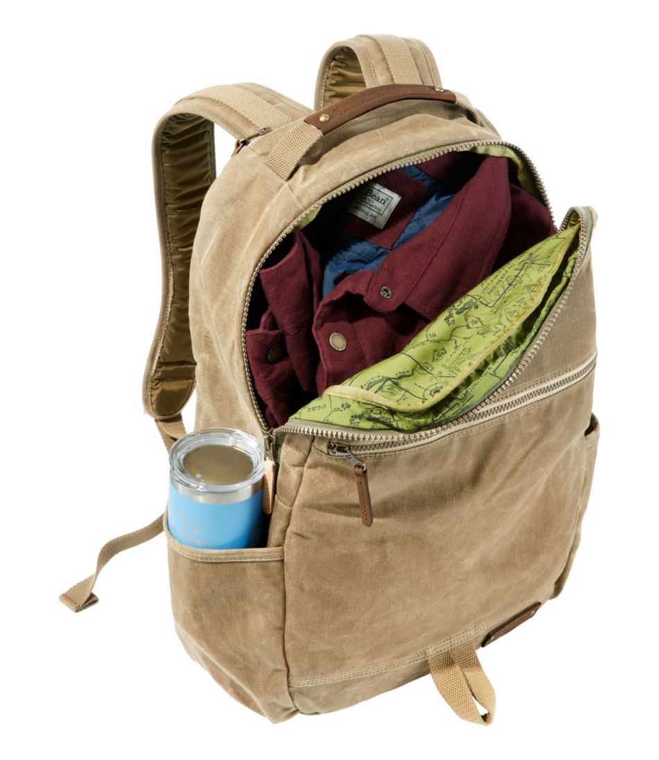 L.L.Bean Waxed Canvas Travel Backpack BAG & TRAVEL