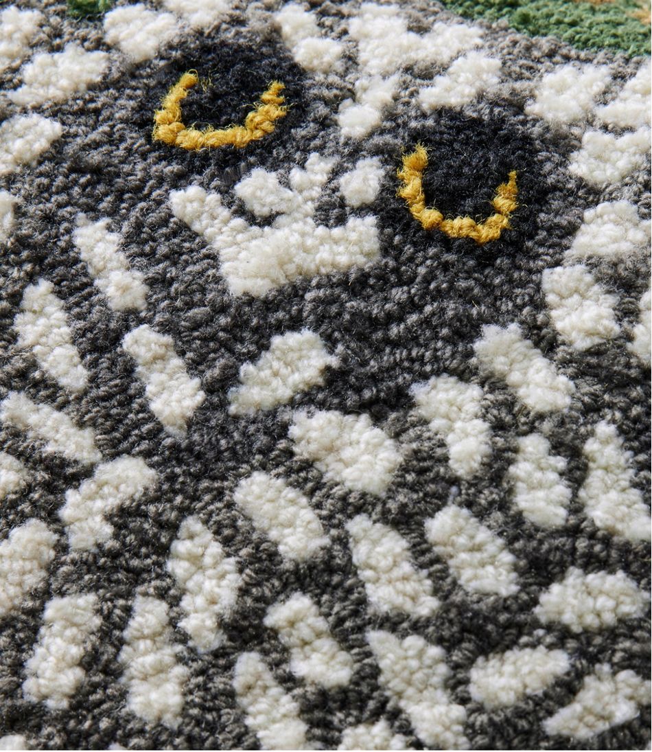 L.L.Bean Indoor/Outdoor Hooked Pillow, Owls HOME GOODS