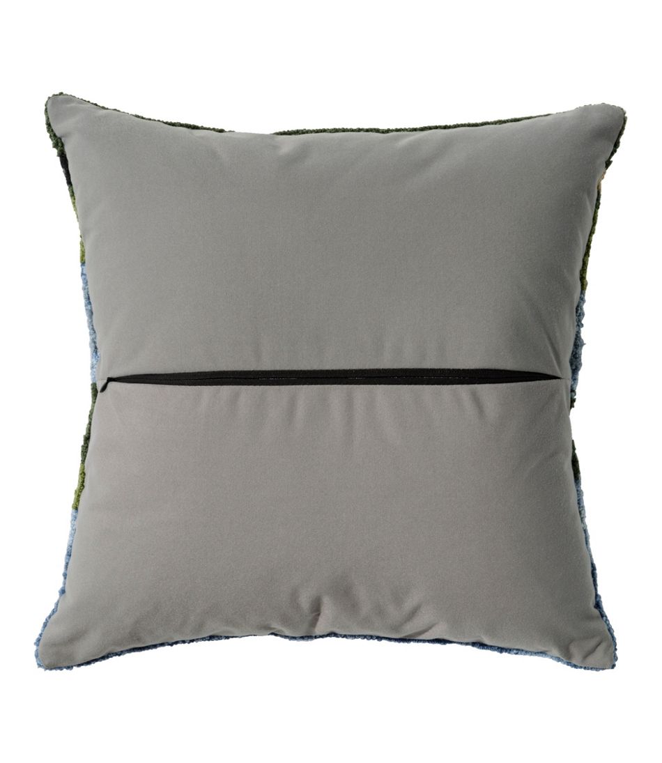 L.L.Bean Indoor/Outdoor Hooked Pillow, Mountain Dogs HOME GOODS
