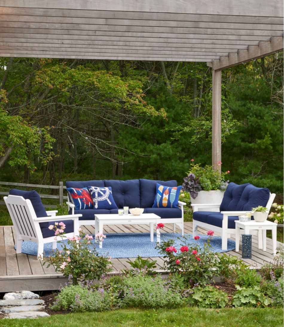 L.L.Bean All-Weather Patio Chair with Textured Cushion HOME GOODS