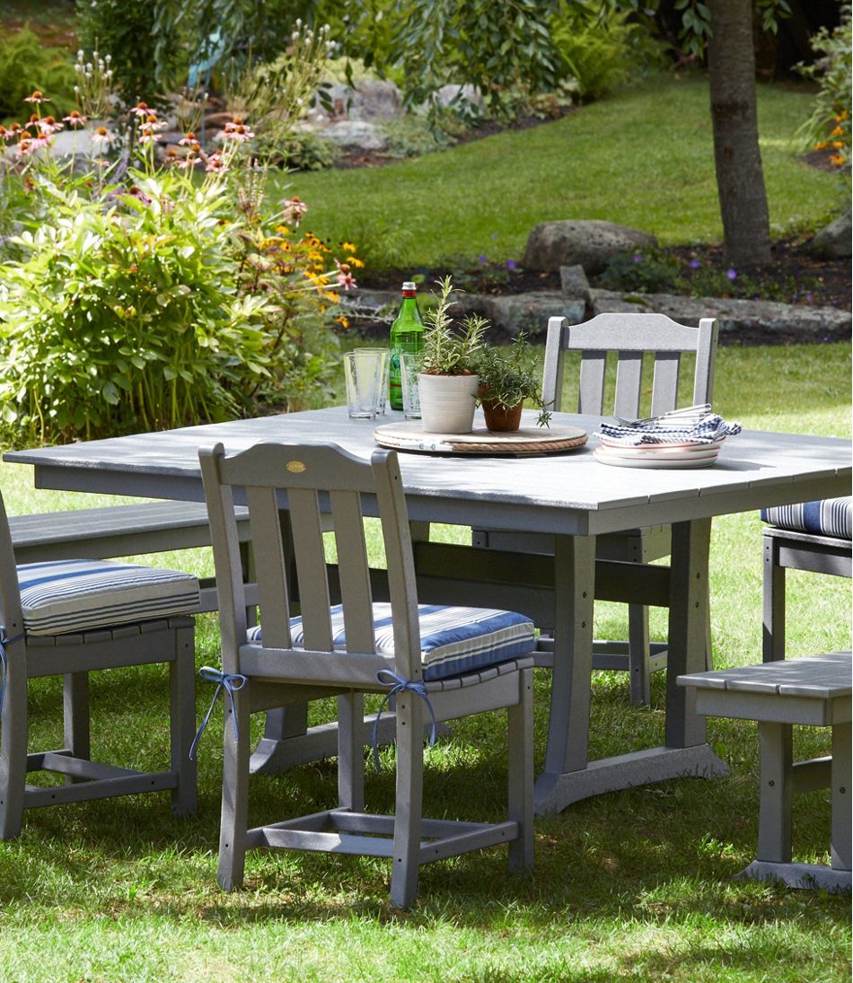 L.L.Bean All-Weather Farmhouse Table, Square, 8-Person HOME GOODS