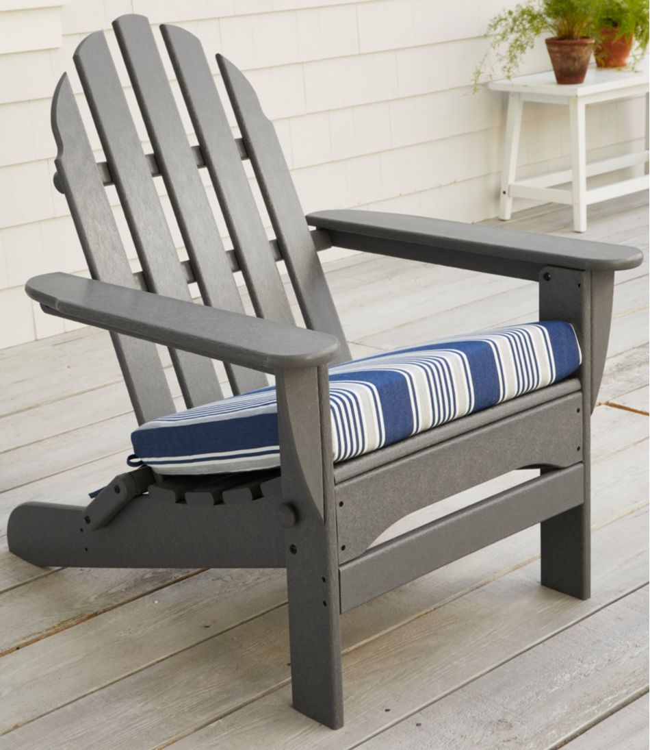 L.L.Bean Casco Bay Adirondack Chair Seat Cushion, Stripe HOME GOODS