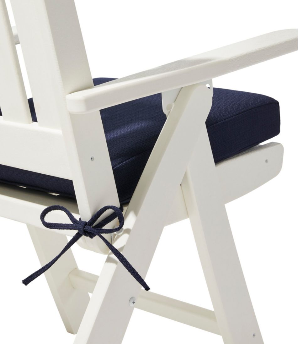 L.L.Bean All Weather Folding/Armless Chair Textured Cushion HOME GOODS