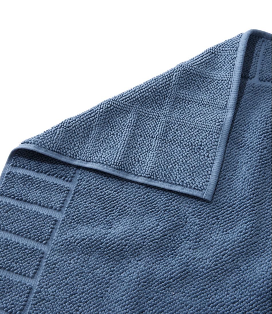 L.L.Bean Organic Cotton Textured Bordered Bath Mat HOME GOODS