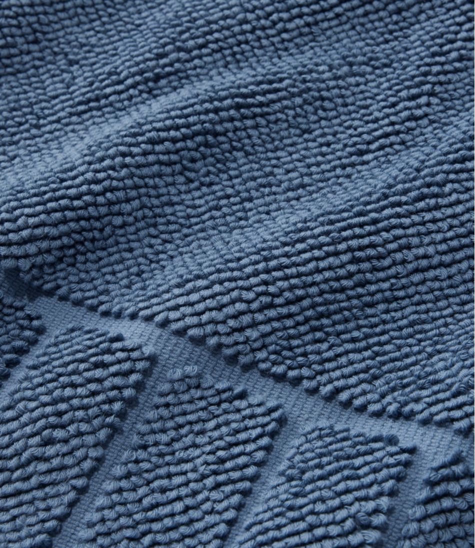 L.L.Bean Organic Cotton Textured Bordered Bath Mat HOME GOODS