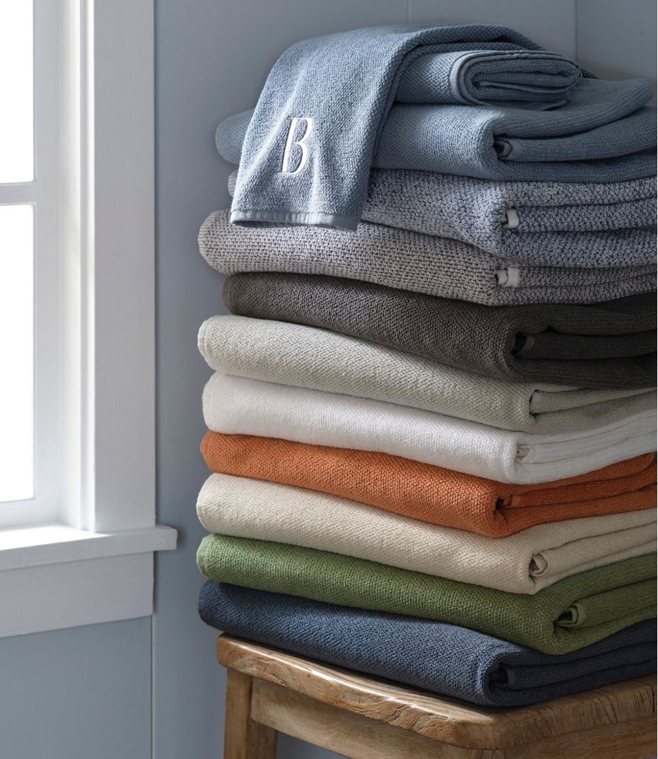 L.L.Bean Organic Textured Cotton Towel, Marled HOME GOODS