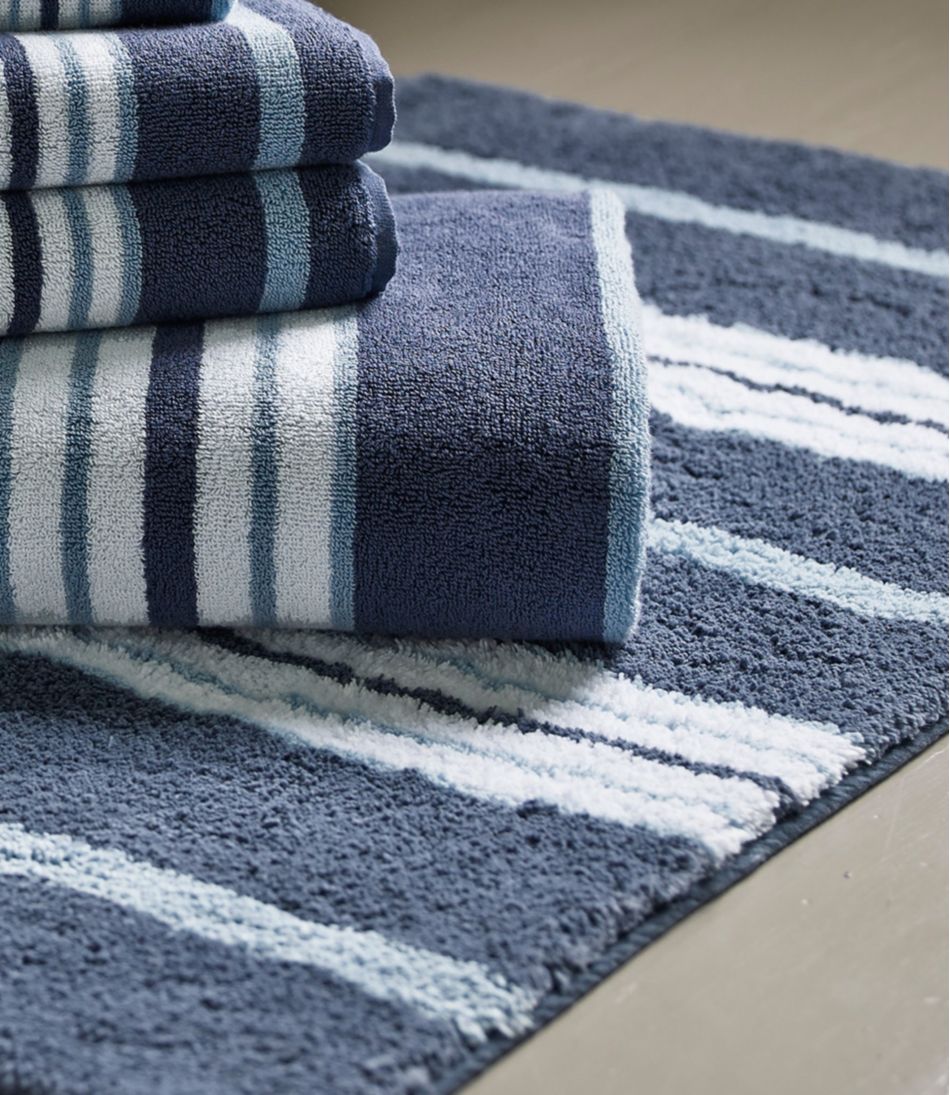 L.L.Bean Premium Cotton Bath Mat, Multistripe HOME GOODS