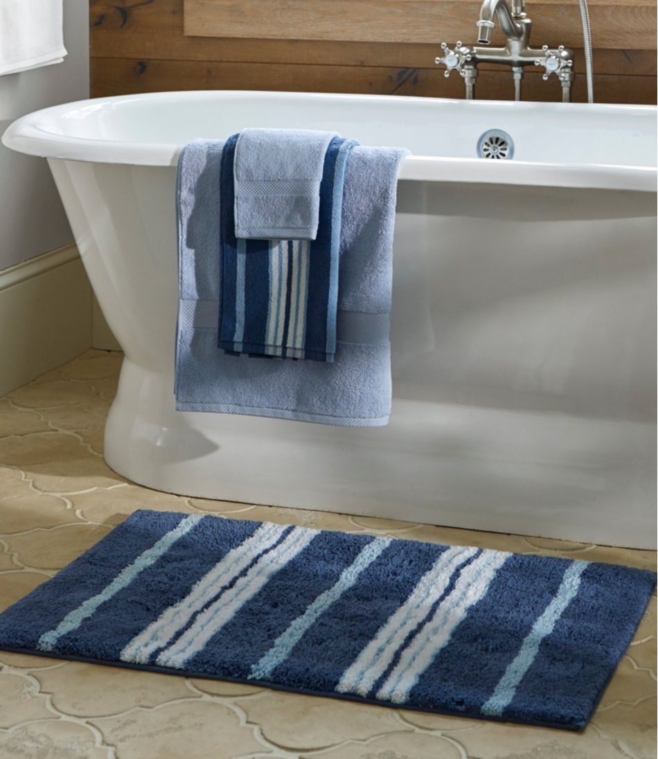 L.L.Bean Premium Cotton Bath Mat, Multistripe HOME GOODS