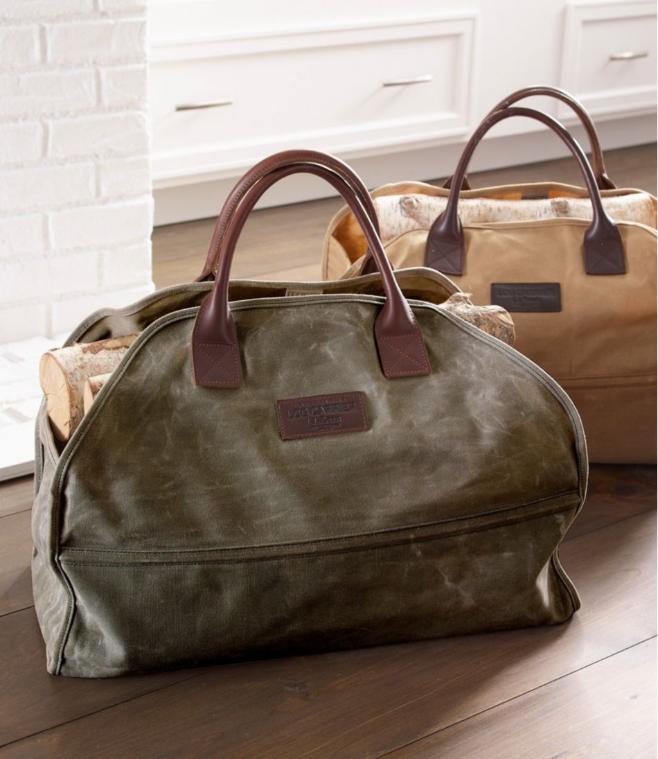 L.L.Bean Waxed-Canvas Log Carrier HOME GOODS