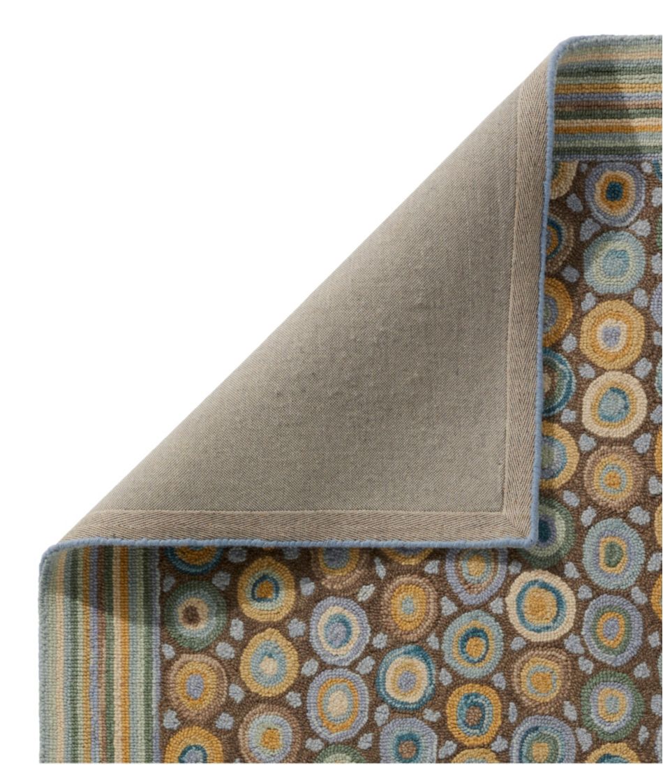 L.L.Bean Bean's Wool Hooked Rug, Coins HOME GOODS