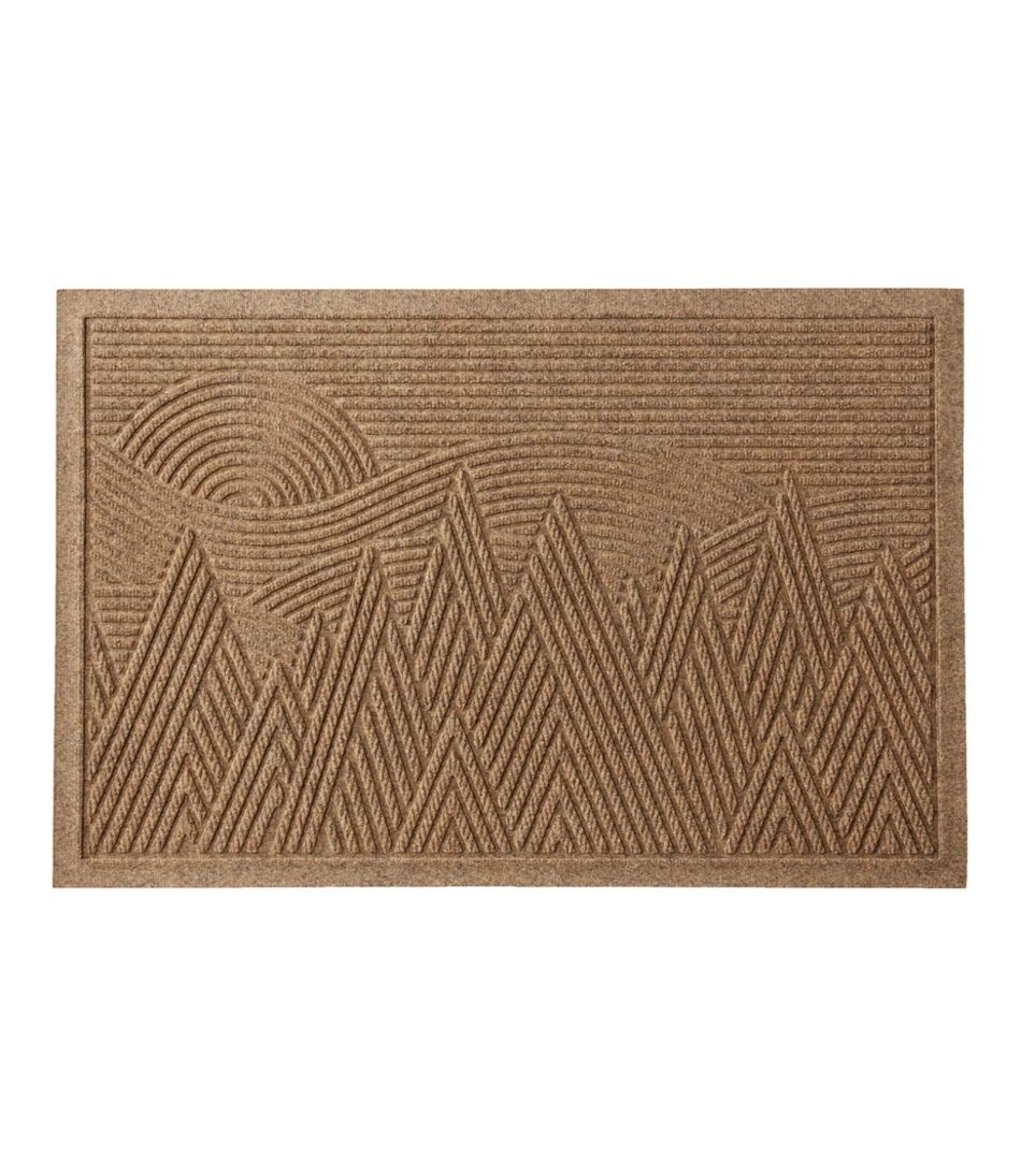 L.L.Bean Everyspace Recycled Waterhog Doormat, Mountain Scene HOME GOODS