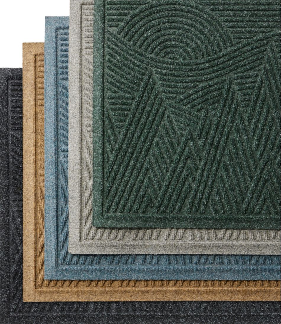 L.L.Bean Everyspace Recycled Waterhog Doormat, Mountain Scene HOME GOODS